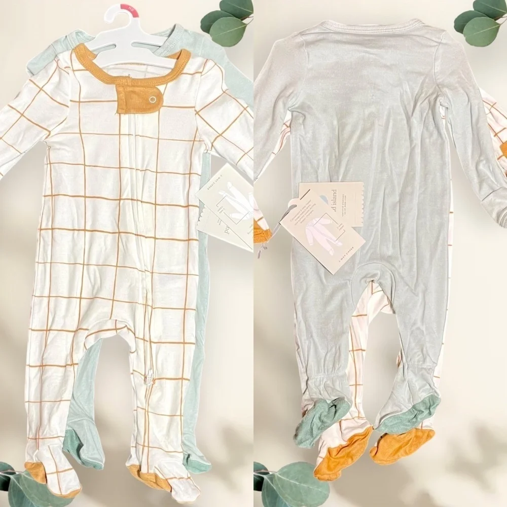 Cloud Island Footed Onesies 2-pack Unisex